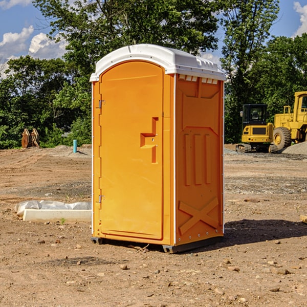 how often are the portable restrooms cleaned and serviced during a rental period in Lancaster